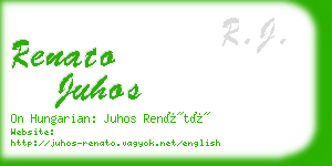 renato juhos business card